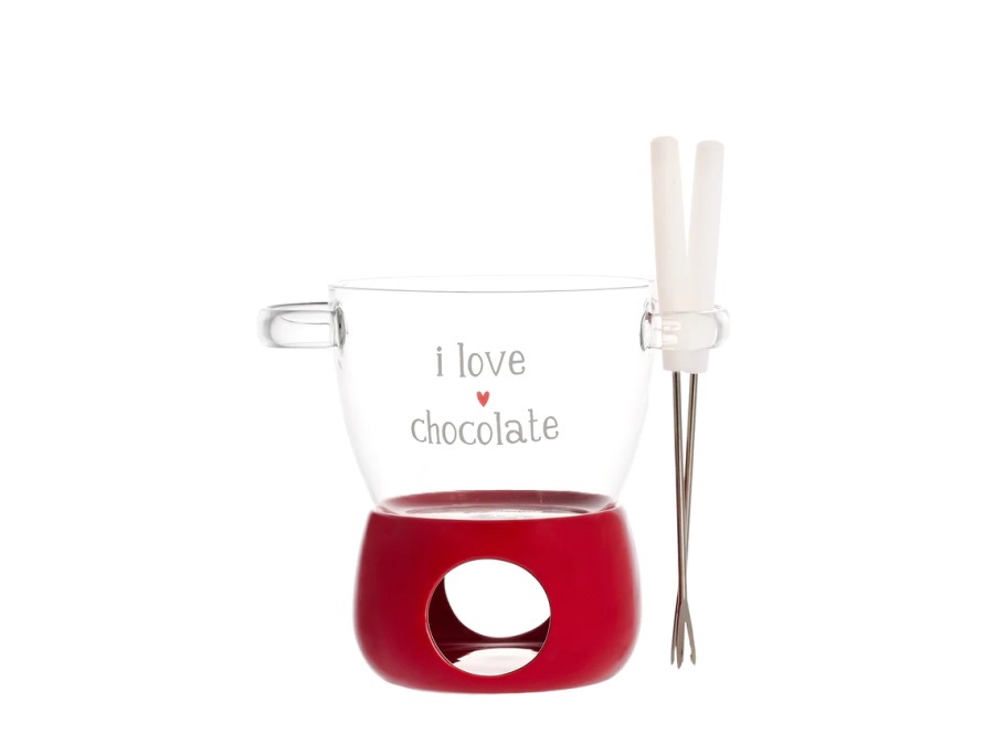 SIMPLE DAY LIVING & LIFESTYLE Fonduta cioccolato I Love Chocolate - base rossa