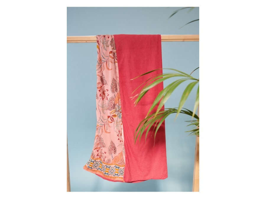 LUNA LLENA Fouta gipsy, telo spugna rosa 180x105 cm