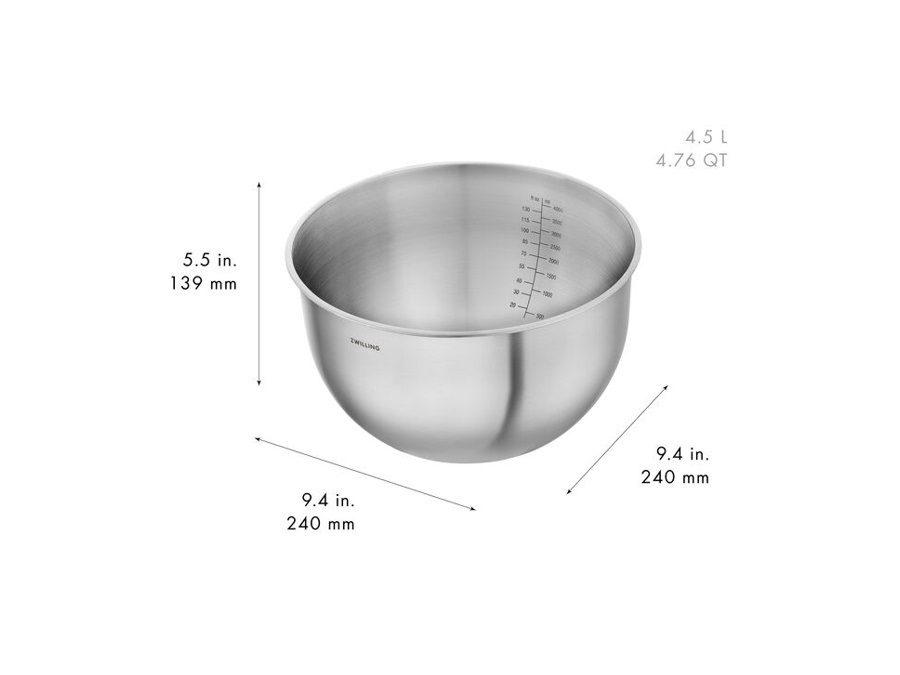 ZWILLING J.A.HENCKELS ITALIA Fresh & save, set 3 ciotole, acciaio inox, grigio