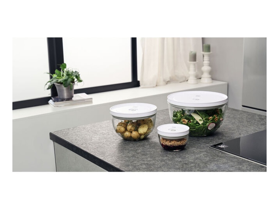 ZWILLING J.A.HENCKELS ITALIA Fresh & save, set 3 ciotole sottovuoto, vetro, trasparente