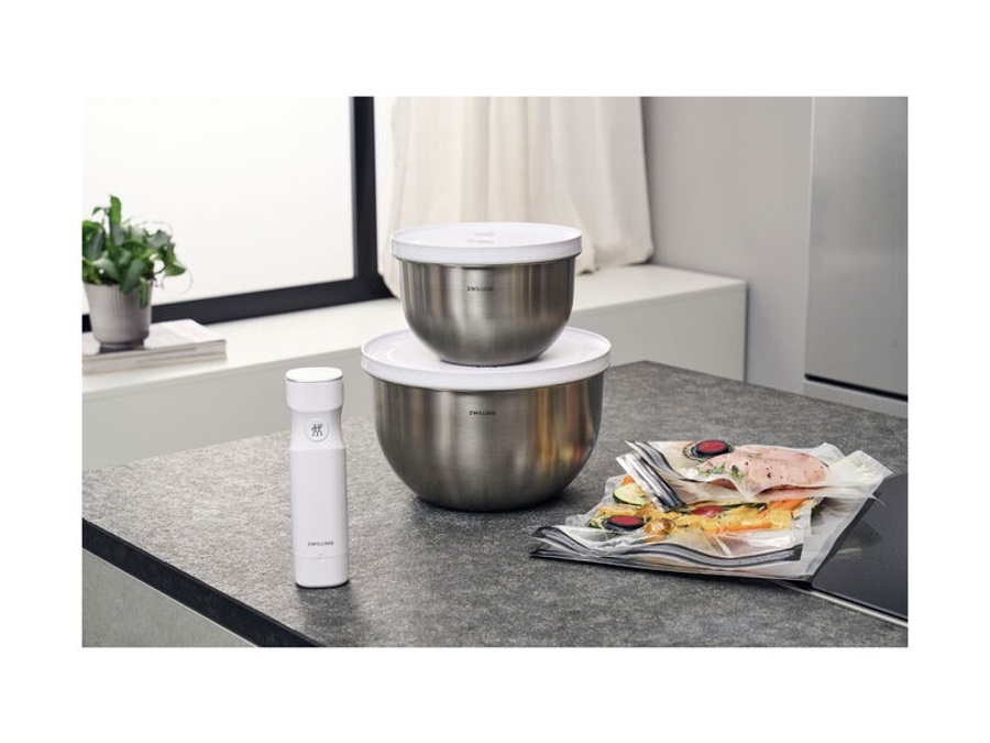 ZWILLING J.A.HENCKELS ITALIA Fresh & save, set sottovuoto, in acciaio, grigio