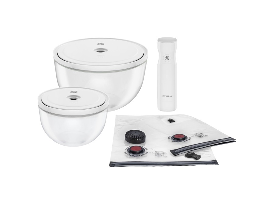 ZWILLING J.A.HENCKELS ITALIA Fresh & save, set sottovuoto, in vetro, bianco