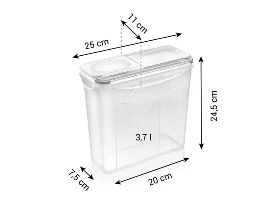 TESCOMA Freshbox, contenitore con tappo dosatore, 3,7 Lt