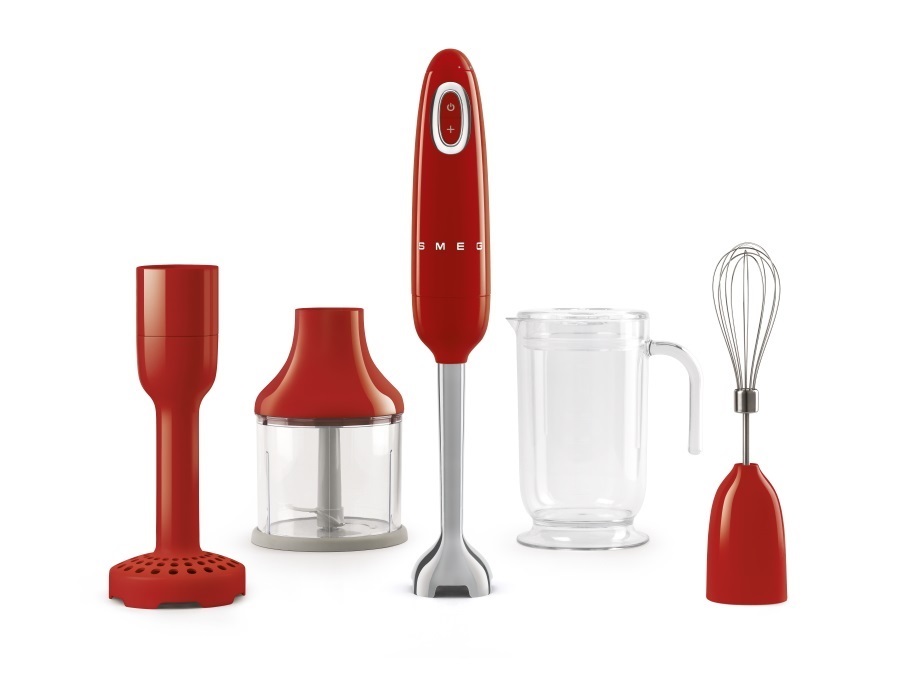 SMEG Frullatore a immersione con accessori anni '50 700W rosso smeg