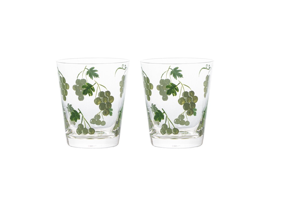 LIVELLARA S.R.L. Frutta fresca, set 2 bicchieri uva 380 ml