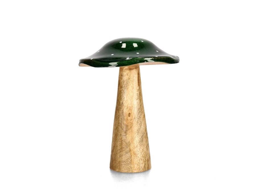 BIZZOTTO Fungo Jasper verde h18 cm
