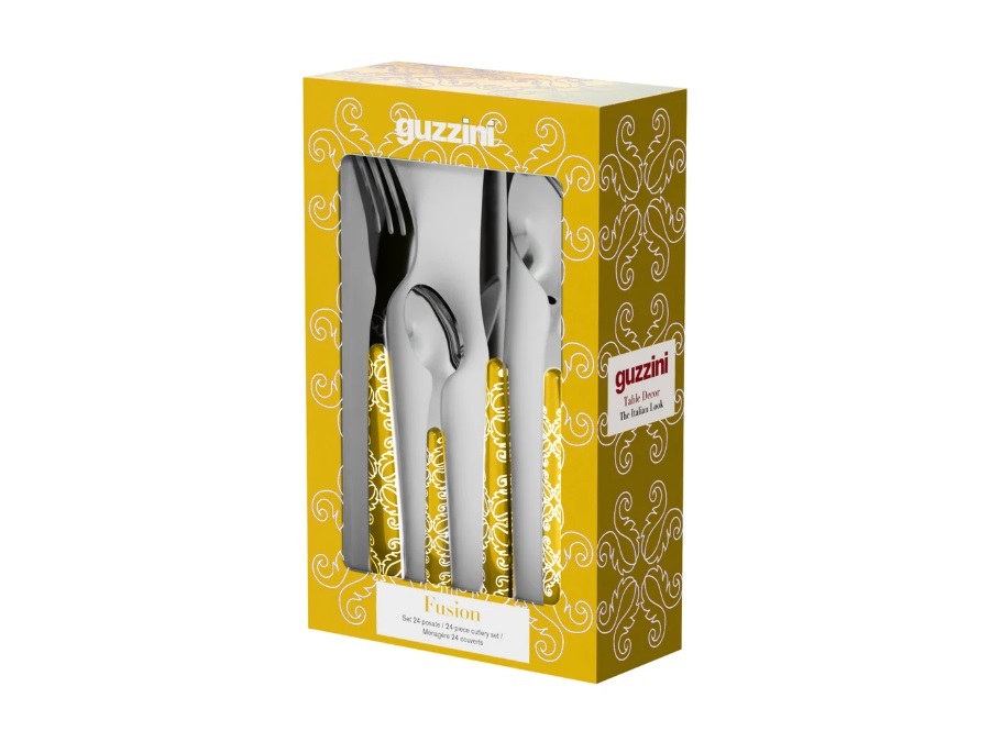 FRATELLI GUZZINI S.P.A. Fusion, set 24 posate ambra