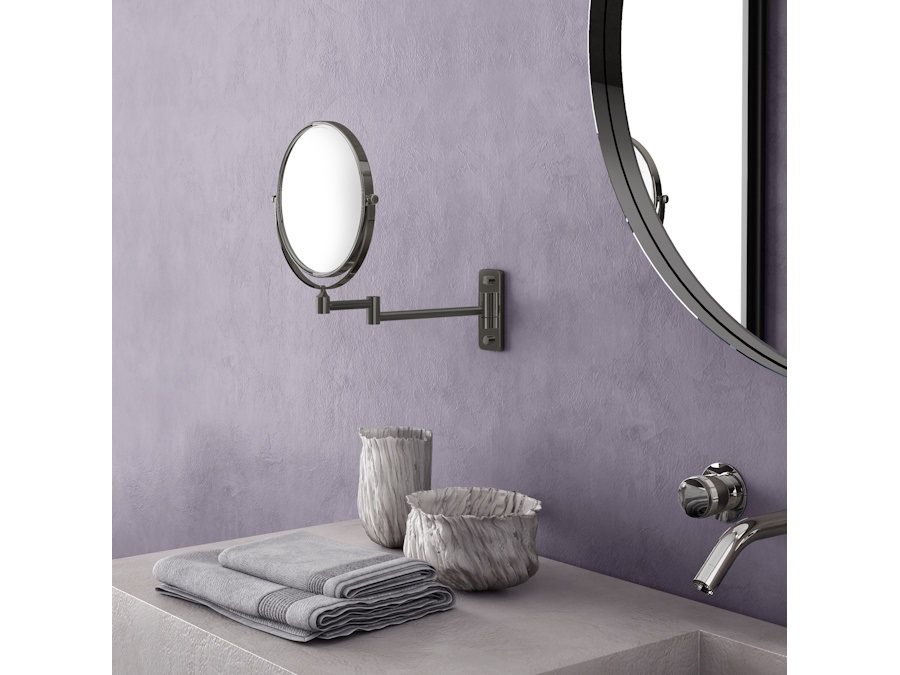 GEDY SPA Gaia specchio ingranditore gun metal