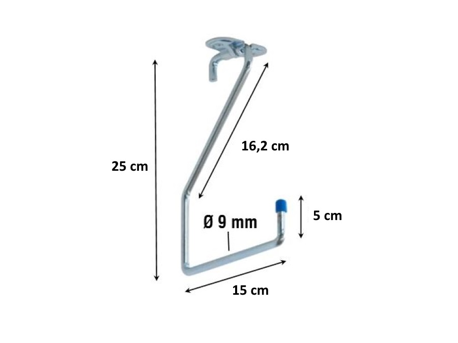 ALDEGHI LUIGI SPA Gancio a l soffitto/parete, 25 cm