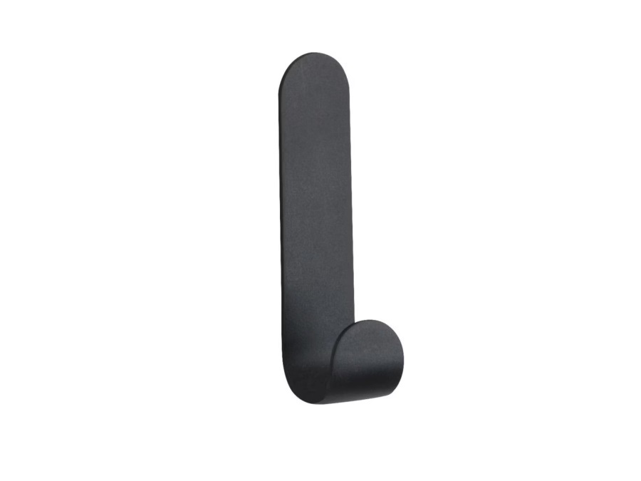 WENKO Gancio adesivo monel in acciaio inossidabile nero, 2 pz