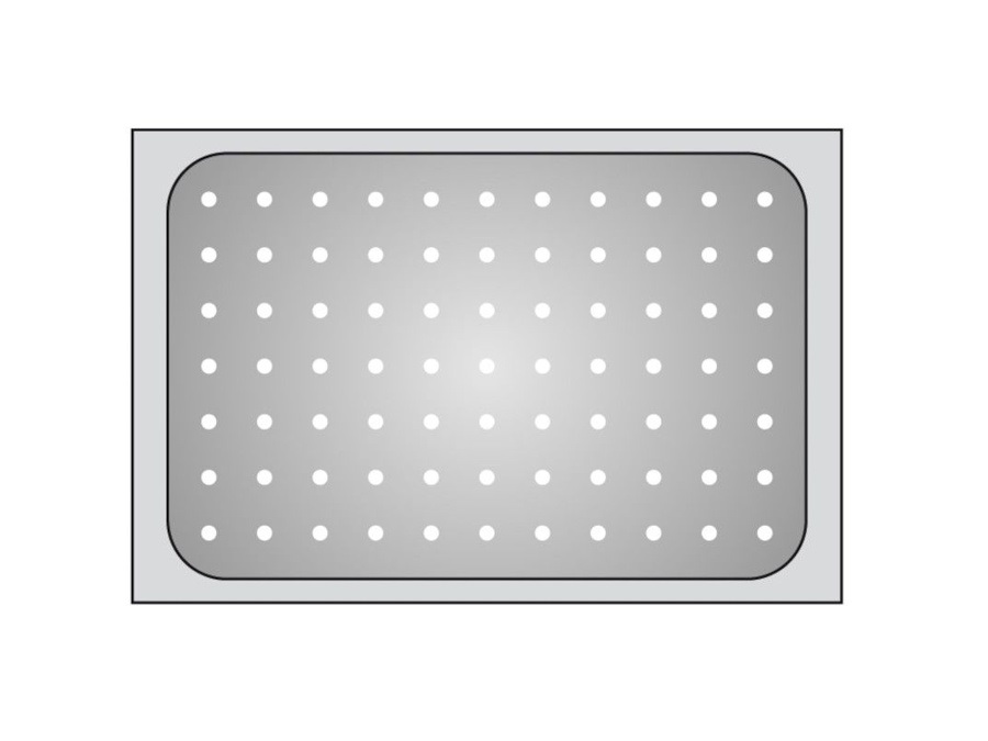 ILSA Gastronorm 1/1, bacinella forata in acciaio inox 18/10 - h.2 cm