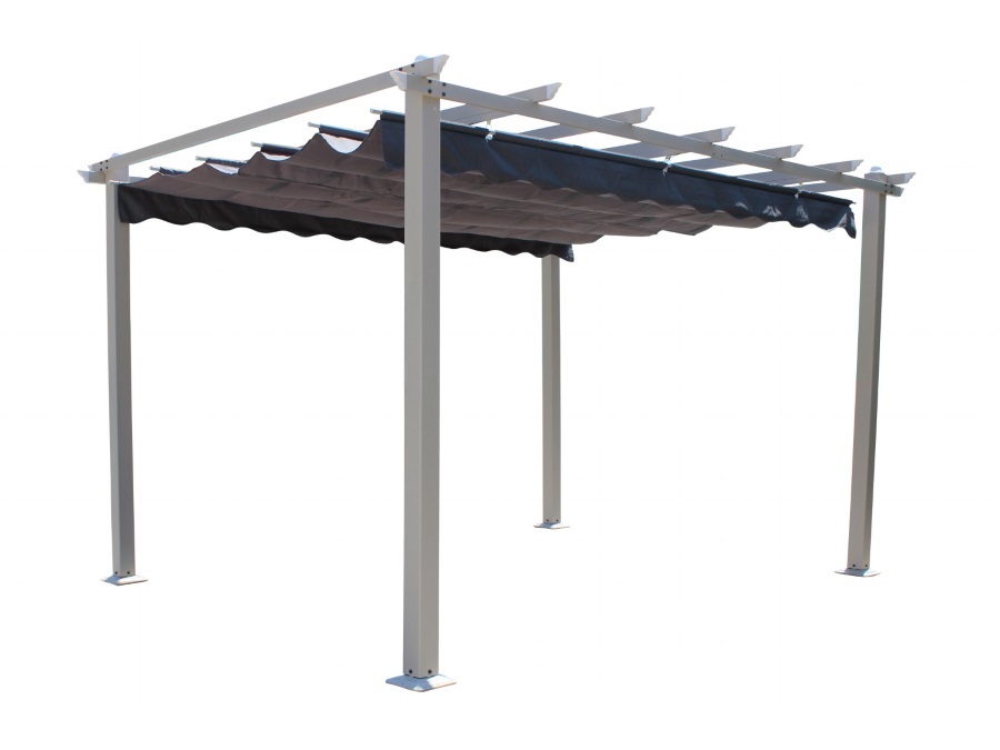 MAGAZZINI COSMA S.P.A. Gazebo Astoria, tortora telo grigio, 3x4 m