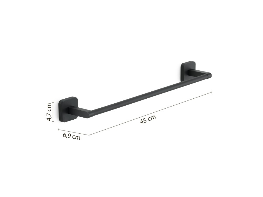 GEDY SPA Gedy, portasalviette 45 cm nero matt