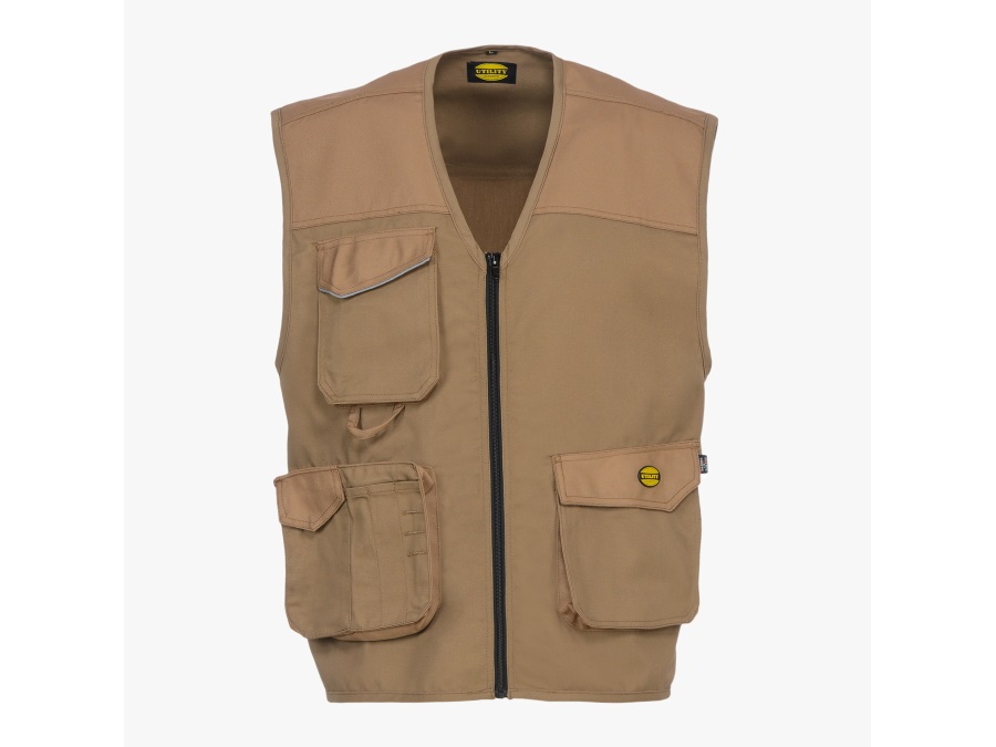 DIADORA Gilet vest mover, beige naturale