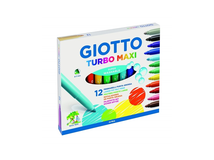 FILA Giotto turbocolor maxi - astuccio da 12 pennarelli