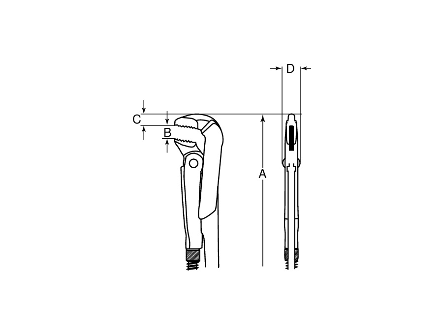 BAHCO Giratubi modello svedese, 175-1"