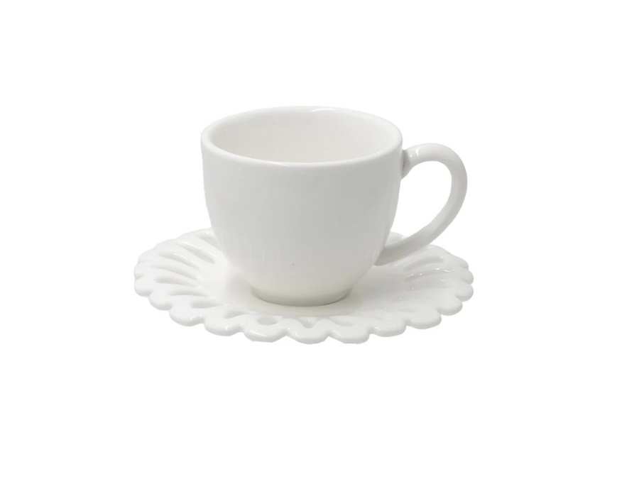 LA PORCELLANA BIANCA Giulietta, tazza caffè con piattino 100 ml