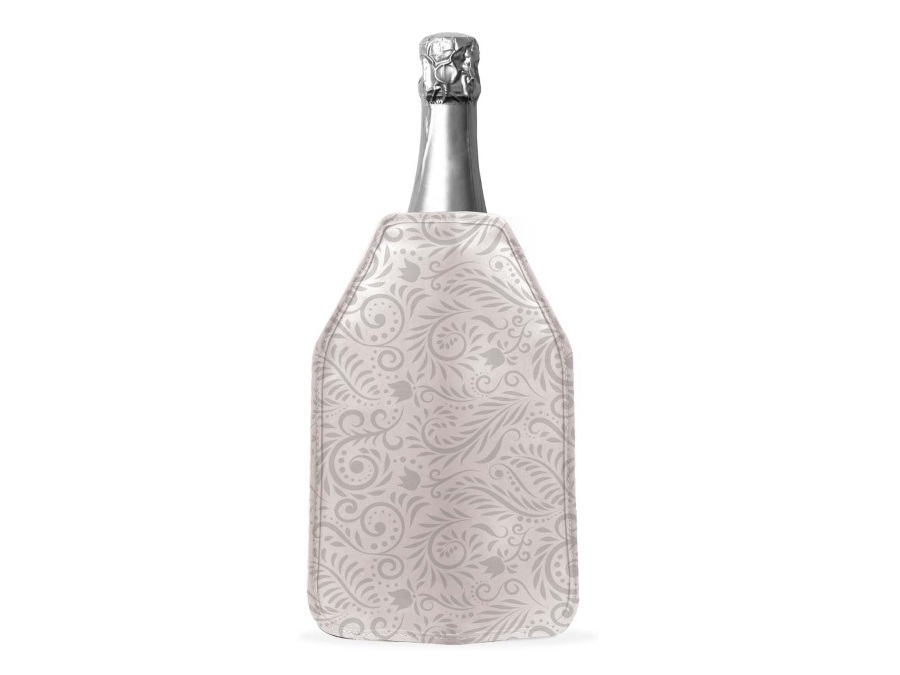 WD LIFESTYLE Glacette morbida raffreddabottiglie con decoro Damasco grigio