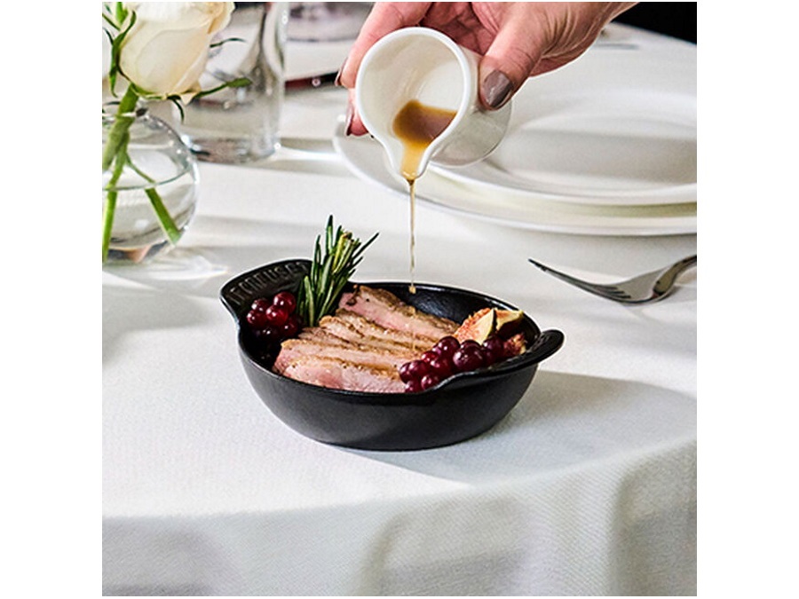 LE CREUSET Gourmet, set 4 mini tegami bassi in ghisa smaltata 13 cm - nero