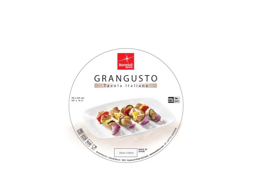 BORMIOLI ROCCO Grangusto piatto  BBQ 33x24 cm