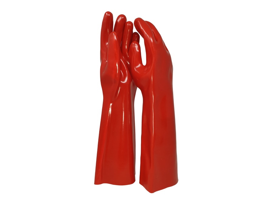 ARTICOLO VANOLI Guanti cotone spalmato pvc rosso 35 cm