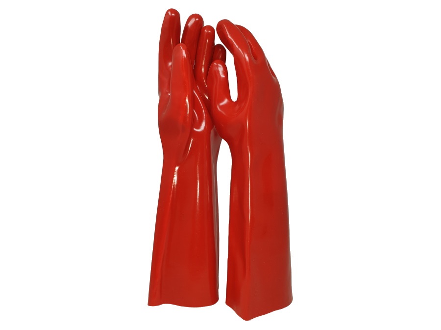 ARTICOLO VANOLI Guanti cotone spalmato pvc rosso 40 cm