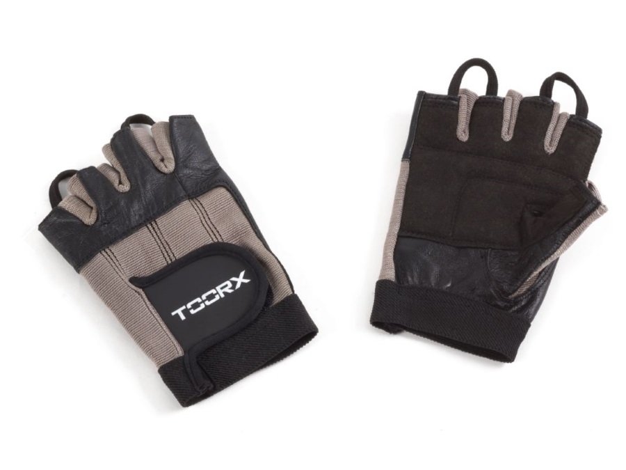 TOORX Guanti in pelle, spandex pelle scamosciata, nero/grigio - TAGLIA M
