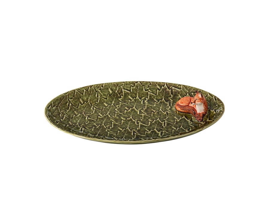 BORDALLO PINHEIRO Gudrun, piatto portata con volpe 40 cm