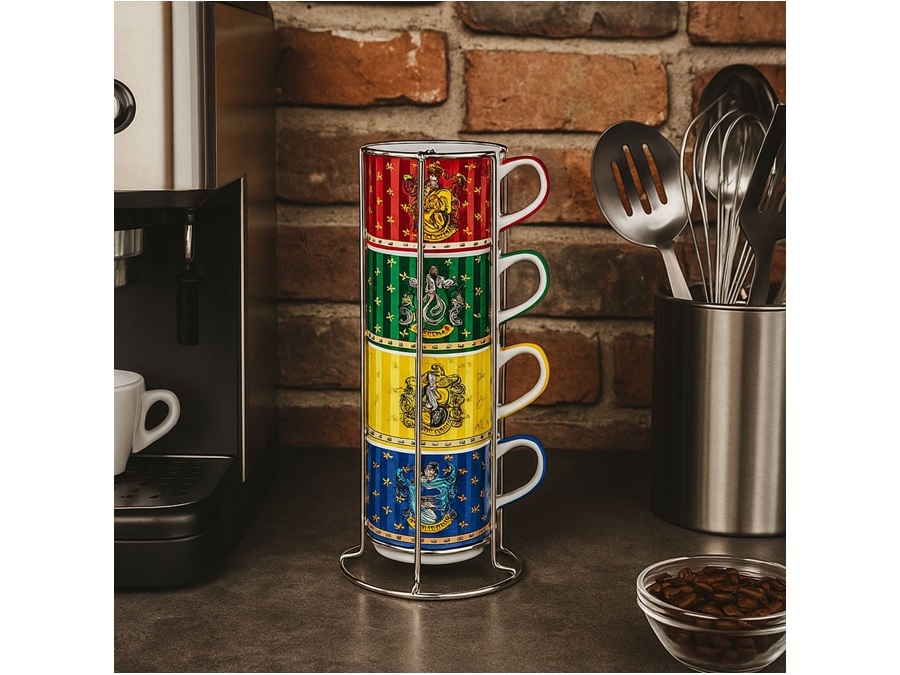 EGAN Harry potter, set 4 tazzine con supporto - 100 ml