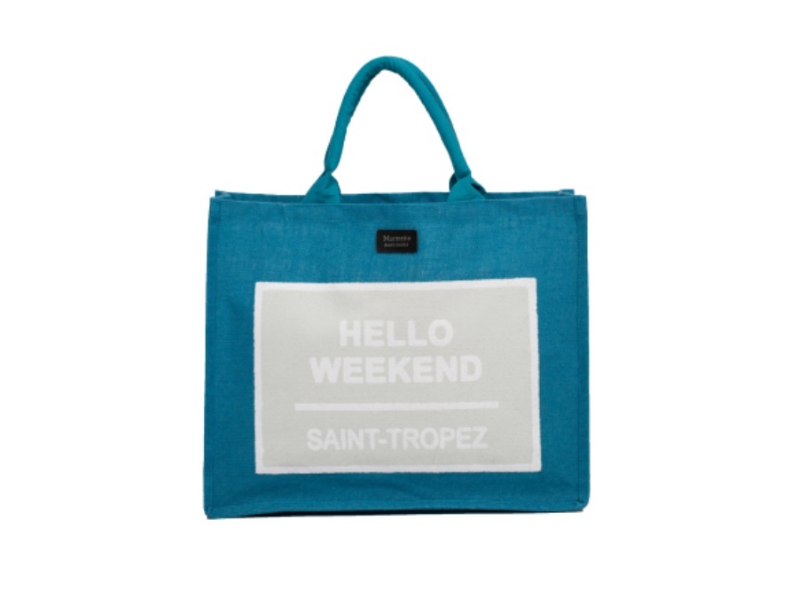 MARINETTE SAINT-TROPEZ Hello weekend, borsa cendre 42x35x18 cm