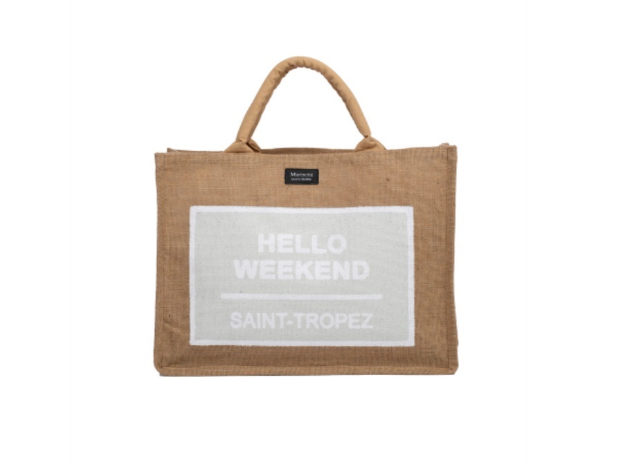 MARINETTE SAINT-TROPEZ Hello weekend, borsa ficelle 42x35x18 cm