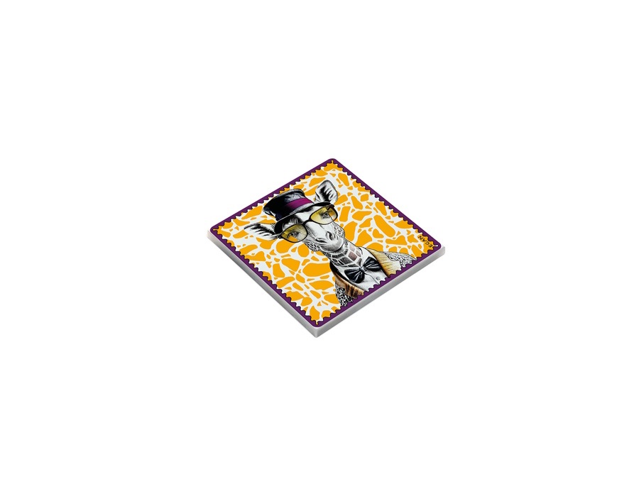 EGAN Human essence, sottobicchiere Giraffa "Far-Sightedness", 9x9 cm