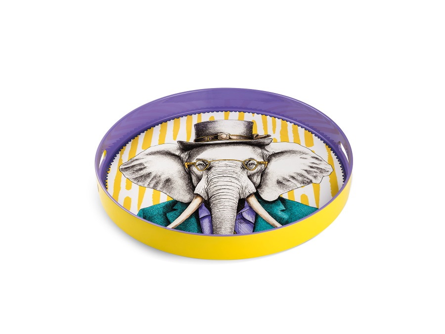 EGAN Human essence, vassoio elefante "Wisdom", Ø37,5 cm