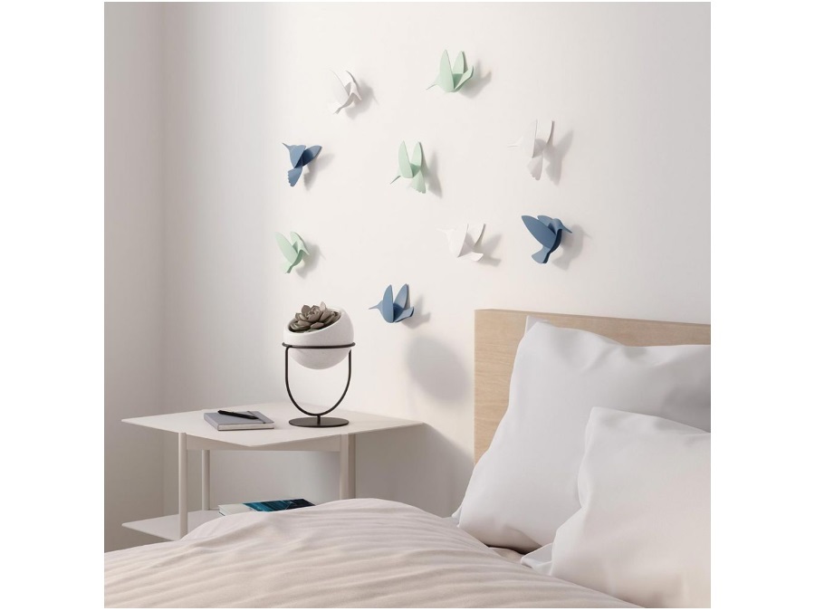 UMBRA Hummingbird decorazione da parete 9 pezzi, colori assortiti