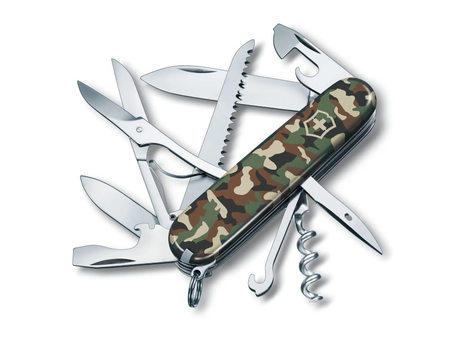 VICTORINOX Huntsman, coltellino mimetico verde