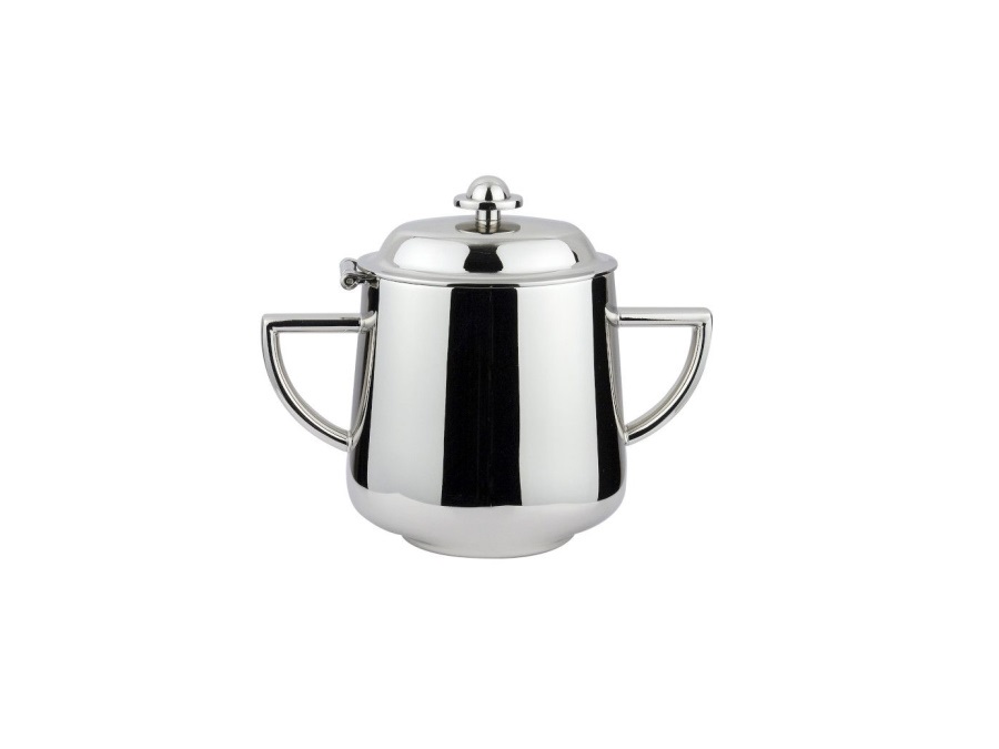 ILSA Impero, Zuccheriera con coperchio a cerniera e 2 manici in acciaio inox - 150 g