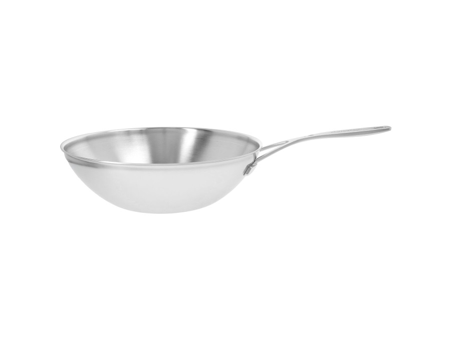 DEMEYERE Industry 5, wok fondo piatto, Ø 30 cm, 18/10 acciaio inossidabile