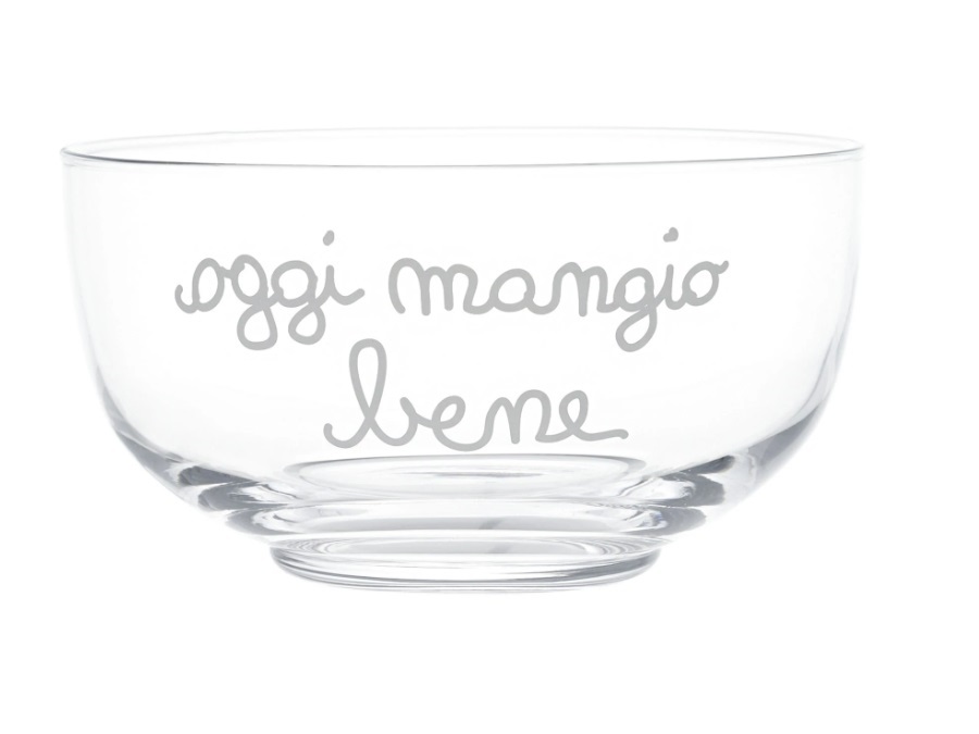 SIMPLE DAY LIVING & LIFESTYLE Insalatiera oggi mangio bene, Ø 22 cm h 12 cm