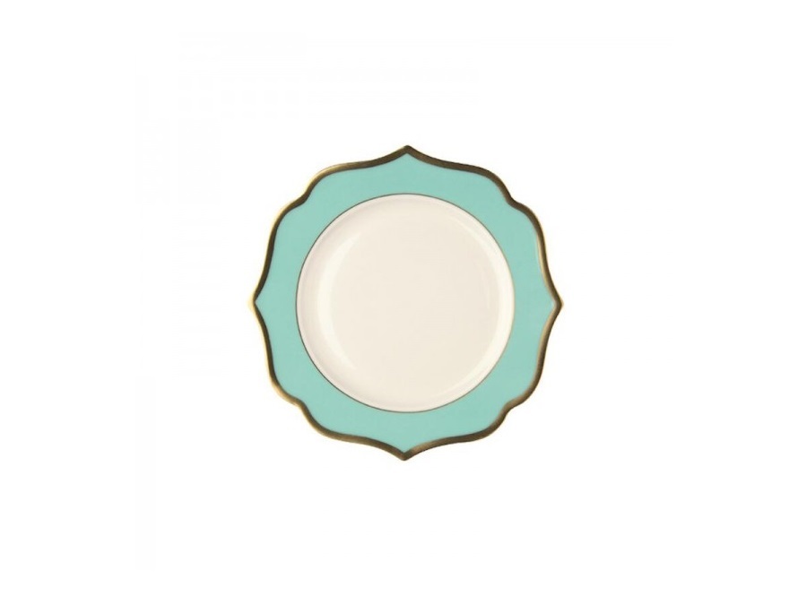 LE COQ Ionica tiffany con filo oro, piatto frutta 20 cm