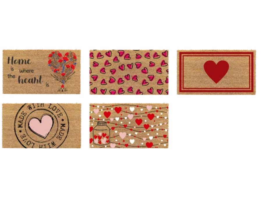 VELCOC Italia eco, zerbino love 40x70 cm