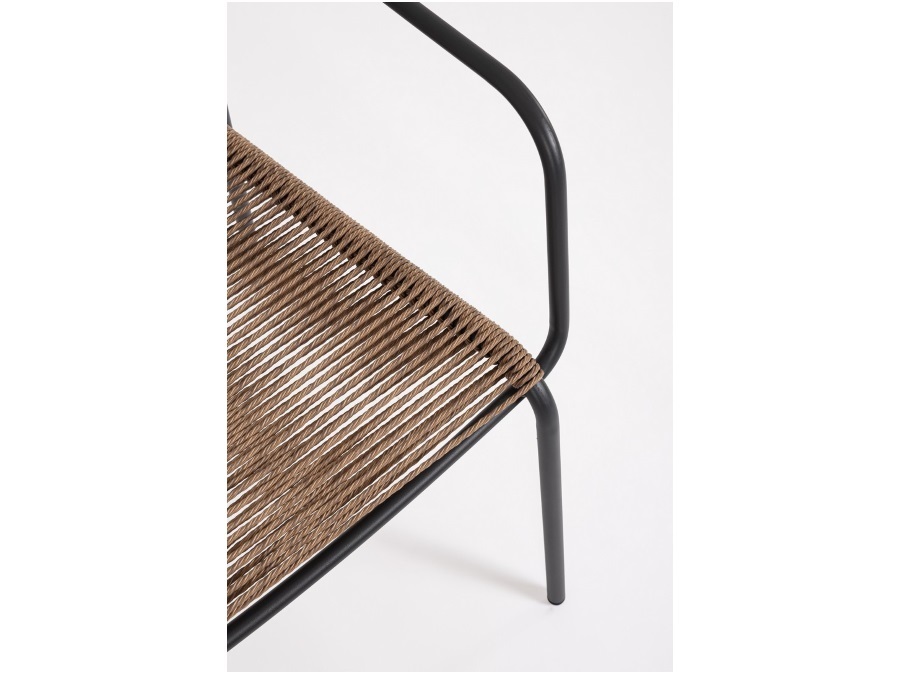 BIZZOTTO Jable, sedia con braccioli antracite