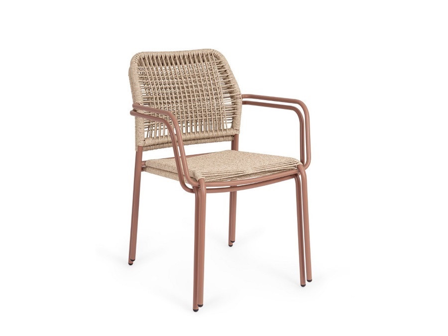 BIZZOTTO Jable, sedia con braccioli coral