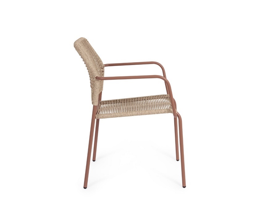BIZZOTTO Jable, sedia con braccioli coral