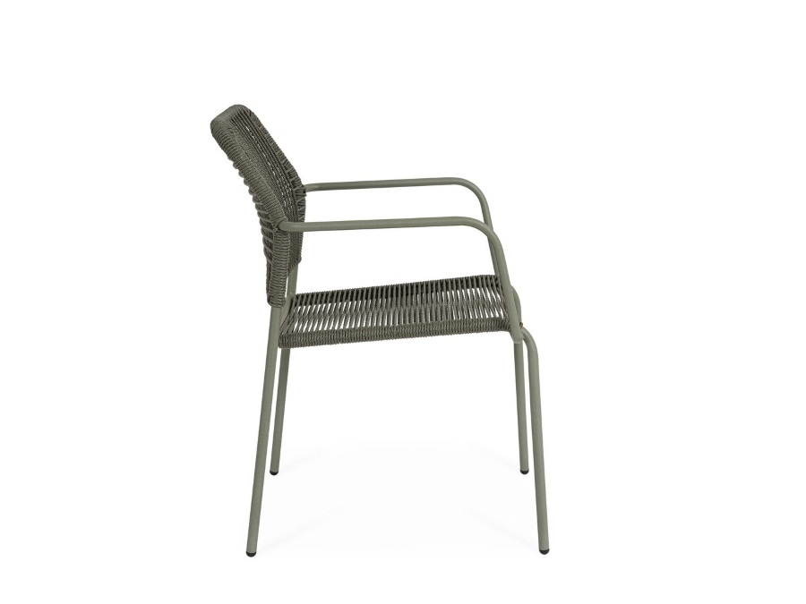 BIZZOTTO Jable, sedia con braccioli verde