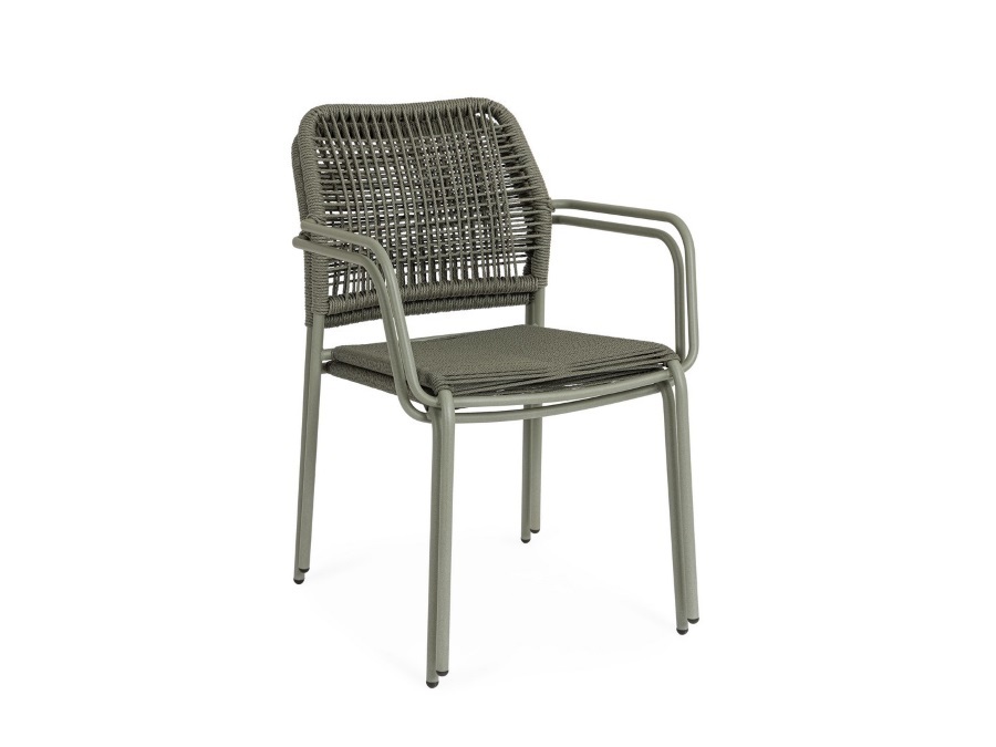 BIZZOTTO Jable, sedia con braccioli verde