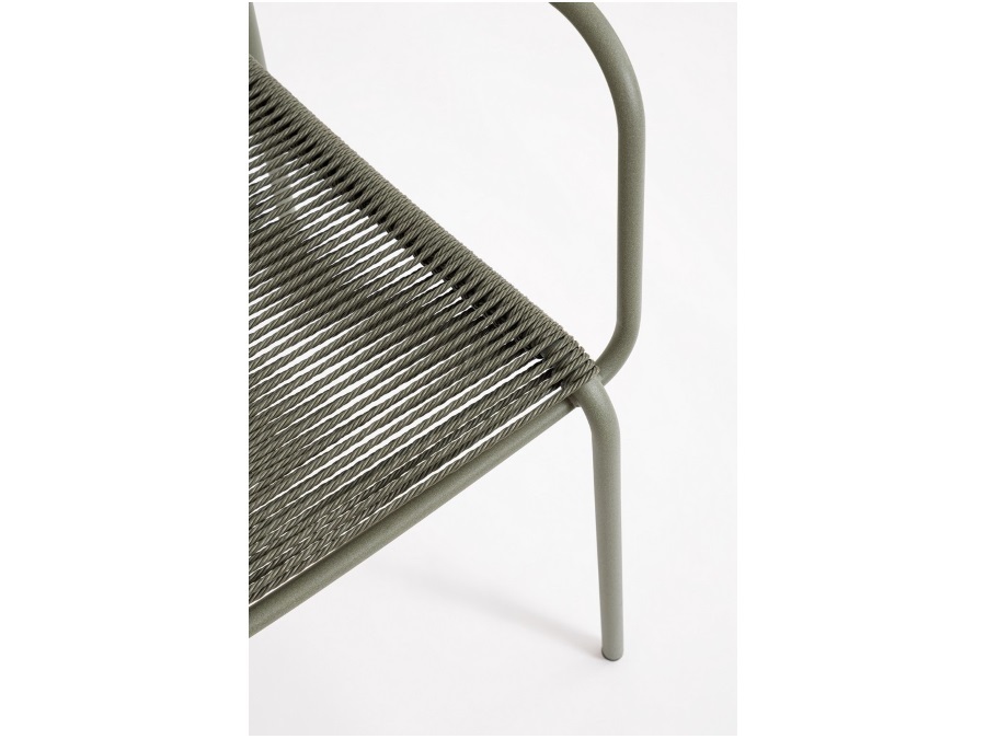 BIZZOTTO Jable, sedia con braccioli verde