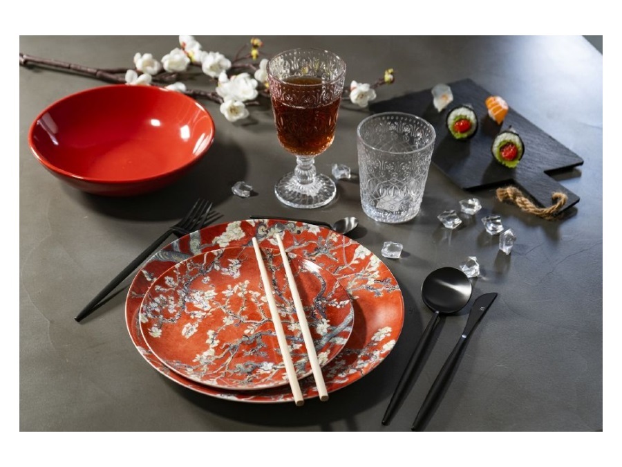 VILLA D'ESTE HOME TIVOLI Japanese Dream rosso, Servizio tavola 18 pezzi