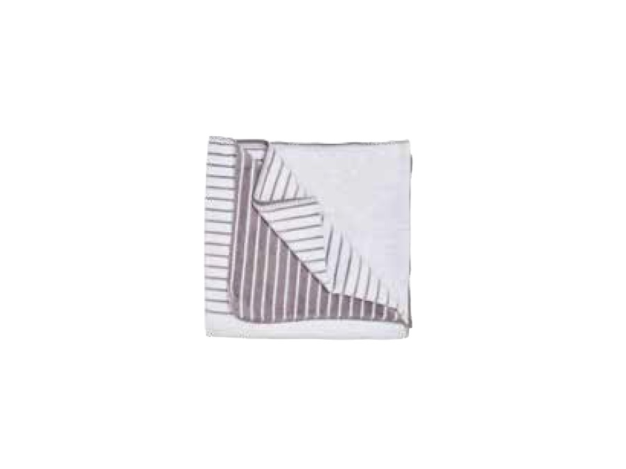 MAISON SUCREE Jazz plaid 130x170cm, bianco/grigio