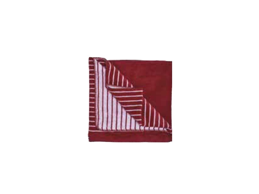 MAISON SUCREE Jazz plaid matrimoniale 220x250cm, bianco/rosso