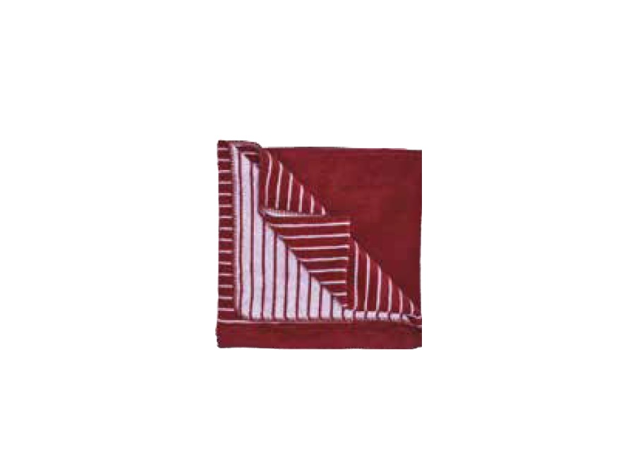 MAISON SUCREE Jazz plaid singola 150x220cm, bianco/rosso